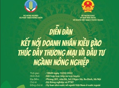 Kết nối doanh nhân kiều bào, thúc đẩy thương mại và đầu tư ngành nông nghiệp