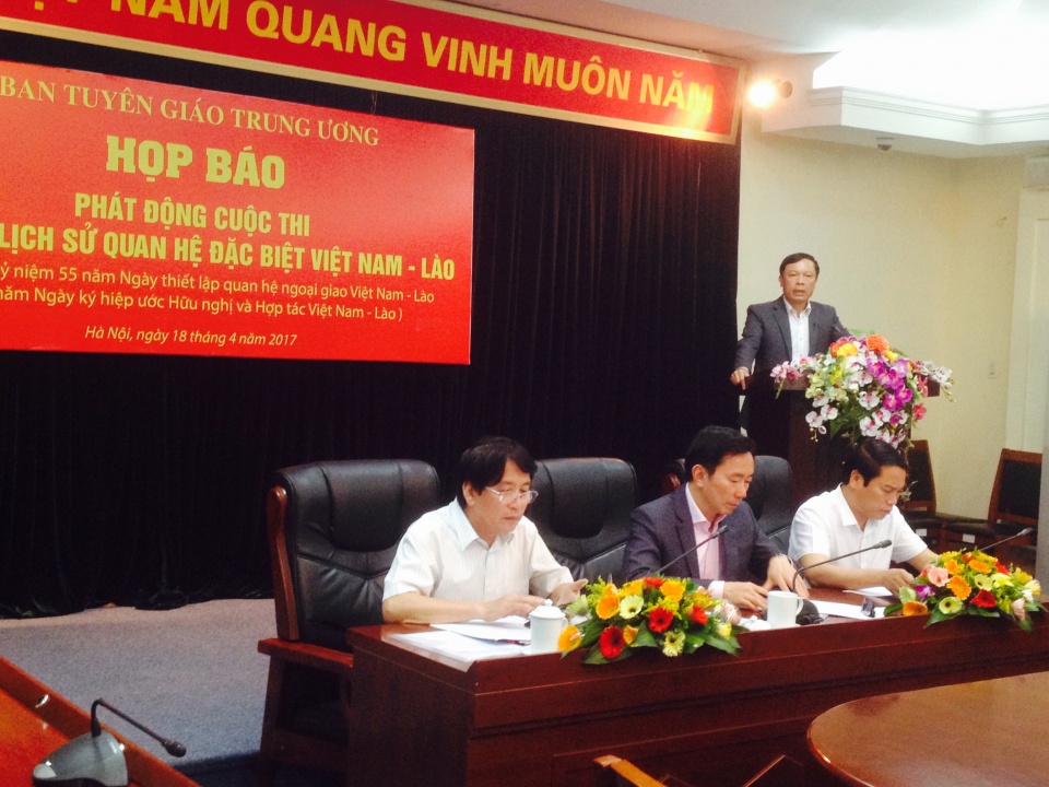 Phát động cuộc thi “Tìm hiểu lịch sử quan hệ đặc biệt Việt Nam – Lào năm 2017” phat dong cuoc thi tim hieu lich su quan he dac biet viet nam lao nam 2017