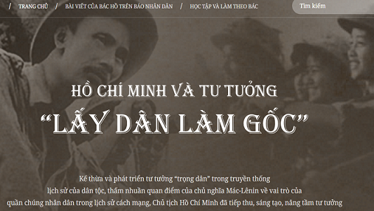 Khai trương trang thông tin về Chủ tịch Hồ Chí Minh và tư tưởng ‘lấy dân làm gốc’