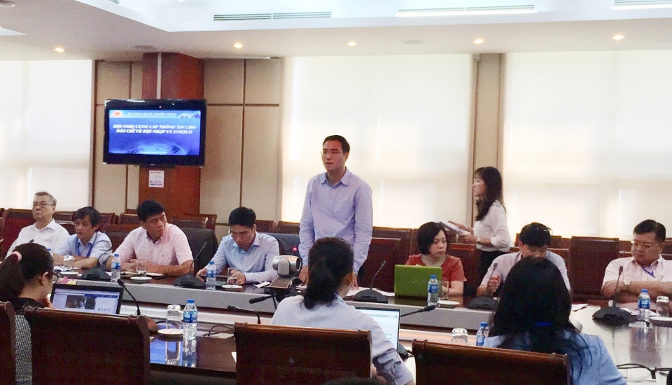 thong tin cho bao chi ve hoi nhap va unesco