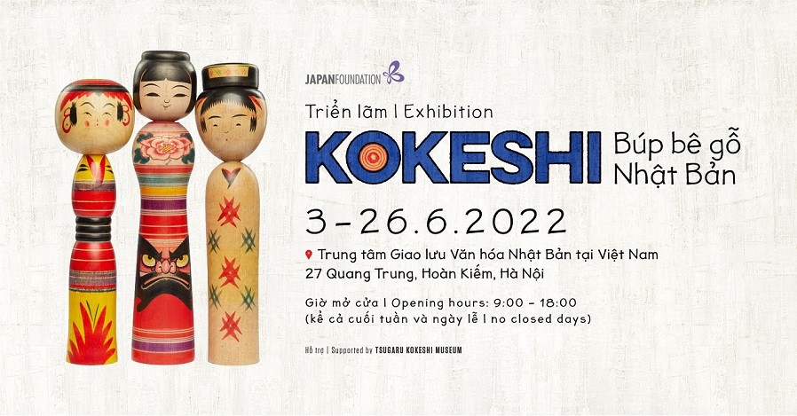 Triển lãm 'KOKESHI – Búp bê gỗ Nhật Bản' tại Hà Nội