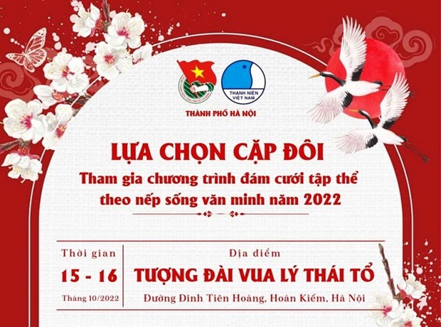 Hà Nội thực hiện chương trình đám cưới tập thể theo nếp sống văn minh năm 2022