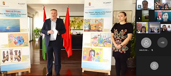 Đại sứ quán Hungary trao giải cuộc thi vẽ tranh về môi trường