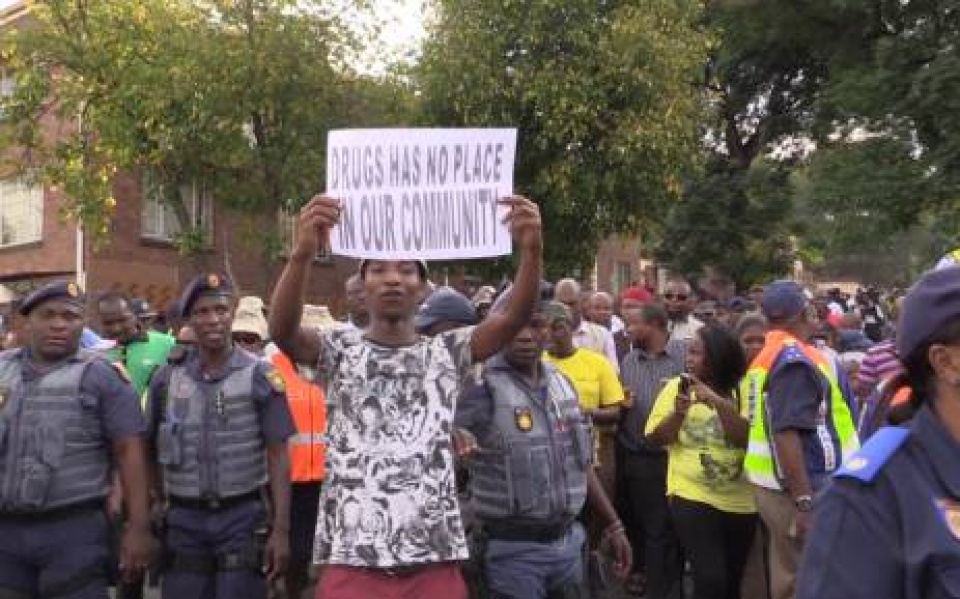 nam phi bieu tinh bai ngoai tai thu do pretoria