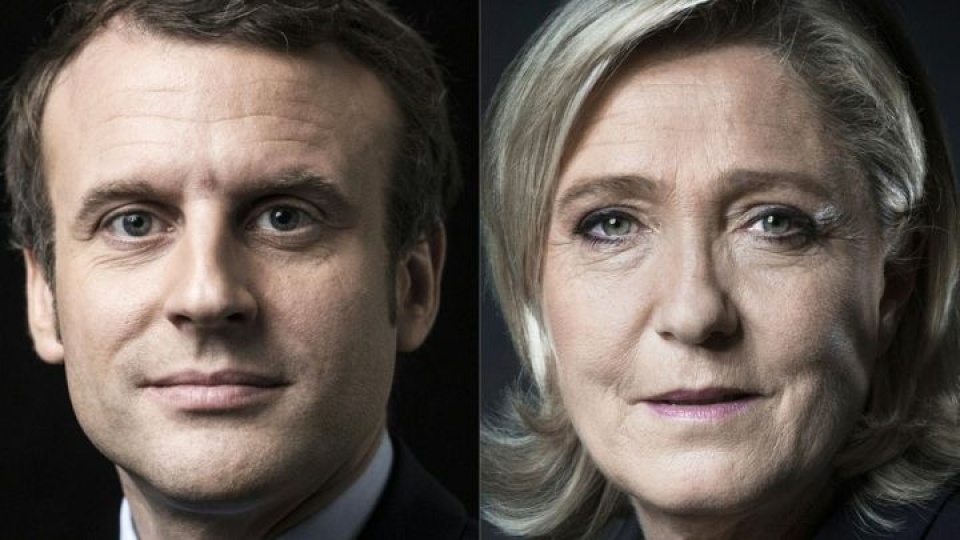 bau cu phap ong macron va ba le pen chi trich nhau sau vong 1