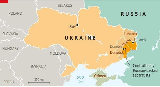 Donetsk và Luhansk được coi là trung tâm của khủng hoảng Ukraine. (Nguồn: Economist)
