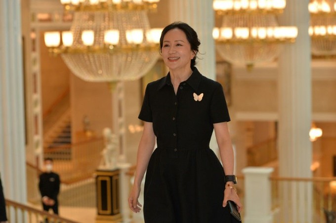 Bà Mạnh Vãn Chu tại sự kiện của Huawei ở Thâm Quyến ngày 28/3. (Nguồn: AFP)