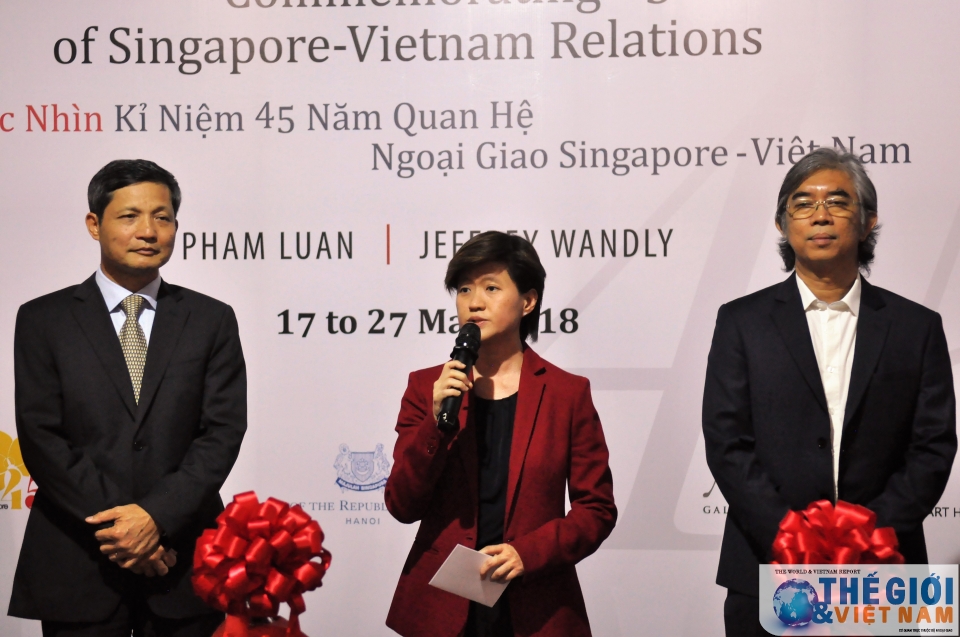 trien lam tranh ky niem 45 nam quan he ngoai giao viet nam singapore