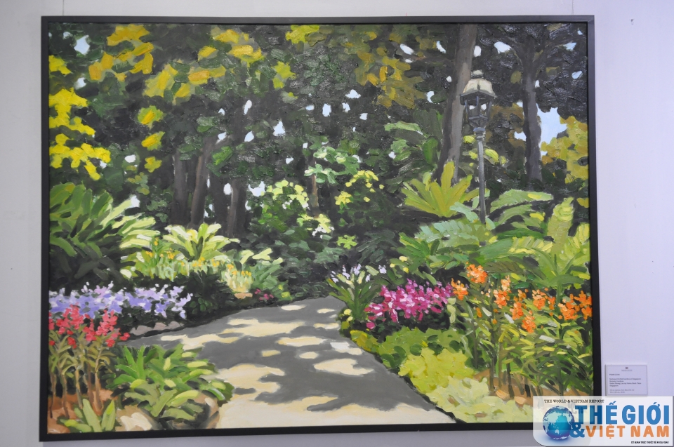 trien lam tranh ky niem 45 nam quan he ngoai giao viet nam singapore