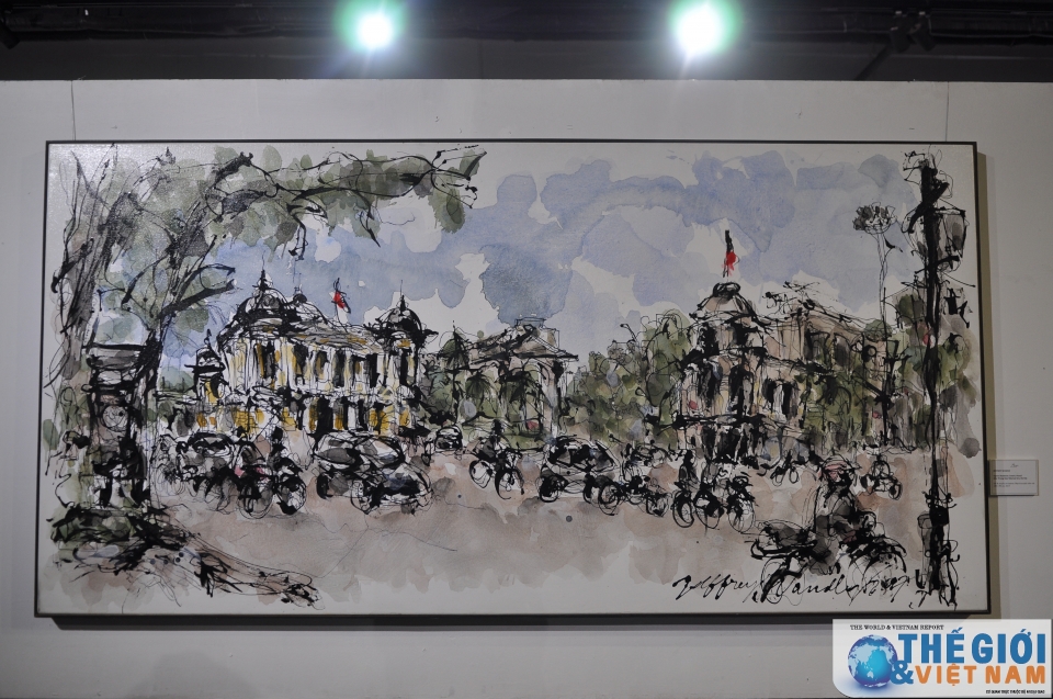 trien lam tranh ky niem 45 nam quan he ngoai giao viet nam singapore