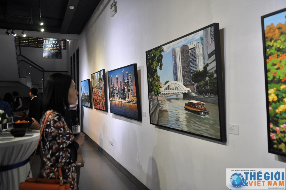 trien lam tranh ky niem 45 nam quan he ngoai giao viet nam singapore