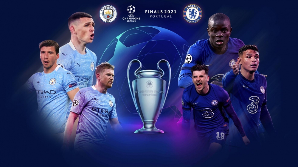 Trận chung kết Champions League giữa Man City và Chelsea sẽ diễn ra lúc 2h sáng ngày 30/5. (Nguồn: UEFA)