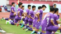 Đội tuyển Việt Nam tập luyện, sẵn sàng cho trận đấu với Afghanistan