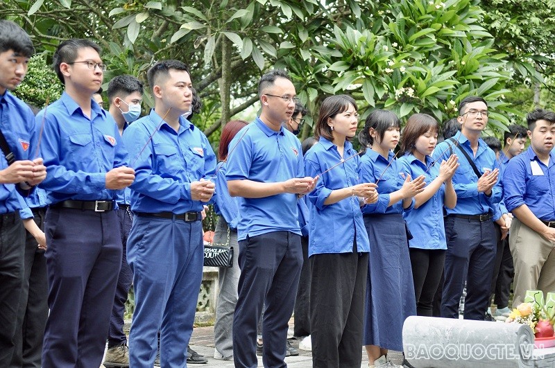 Phát biểu tại lễ dâng hương, trưởng đoàn, Phó Bí thư Đoàn Thanh niên Bộ Ngoại giao Nguyễn Đồng Anh cho rằng đây là sự kiện có ý nghĩa đặc biệt sau 3 năm bị trì hoãn đại dịch Covid-19 và trước thềm kỷ niệm ngày thành lập Ngành (28/8/1945-28/8/2022).