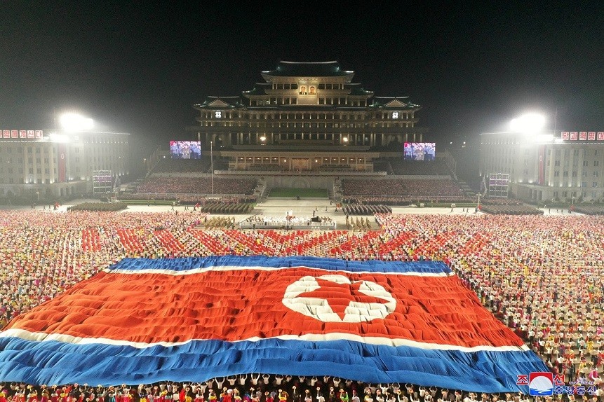 Quảng trường Kim Nhật Thành trong lễ duyệt binh ngày 9/9, kỷ niệm 73 năm quốc khánh Triều Tiên. (Nguồn: Reuters)