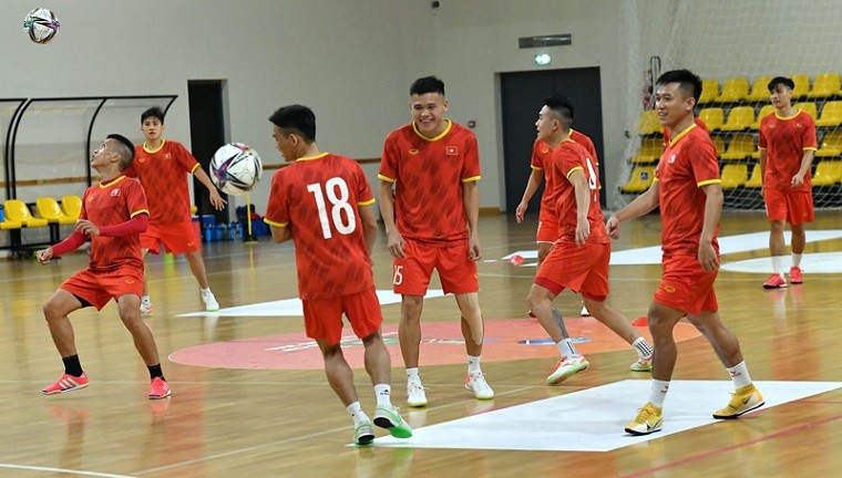 Đội tuyển Futsal Việt Nam xốc lại tinh thần, hướng đến chiến thắng trước Panama. (Nguồn: VFF)