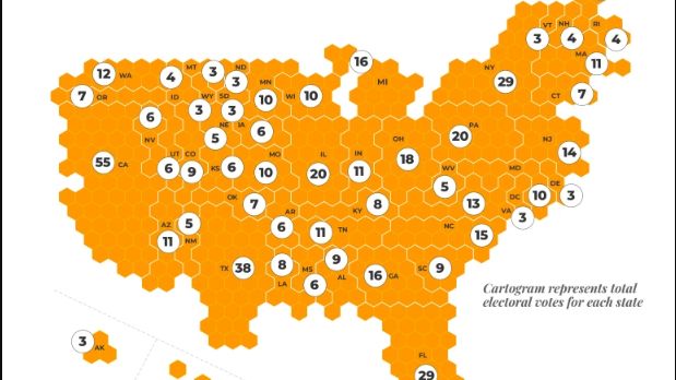 Bầu cử Mỹ 2020: Quy định về vai trò quyết định và sự 'bất tuân' của phiếu đại cử tri; số phiếu từng bang