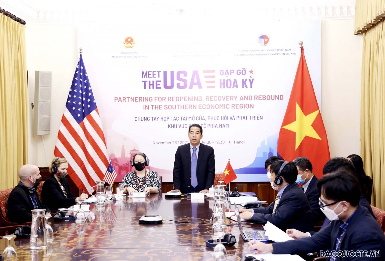 Hội nghị “Gặp gỡ Hoa Kỳ: Chung tay hợp tác tái mở của, phục hồi và phát triển Khu  vực Kinh tế phía Nam”