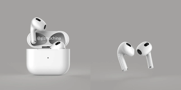 Hình ảnh render của AirPods 3.
