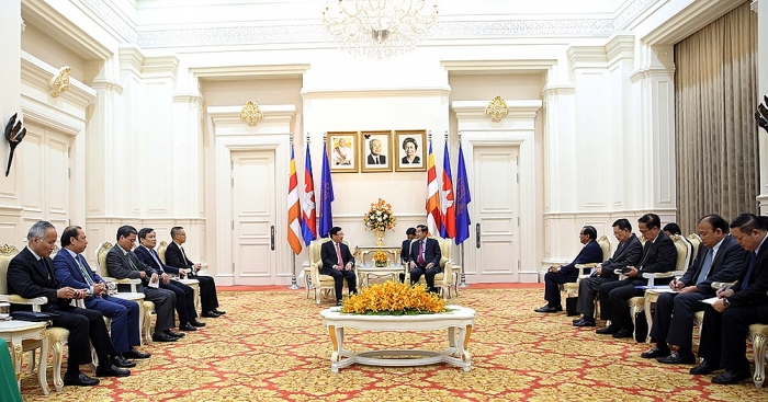 pho thu tuong pham binh minh chao xa giao thu tuong campuchia samdech hun sen