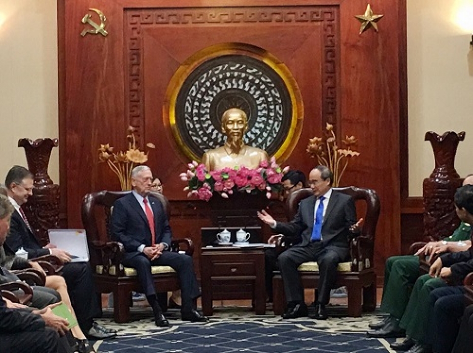 chuyen tham cua bo truong quoc phong my toi viet nam thuc day quan he song phuong