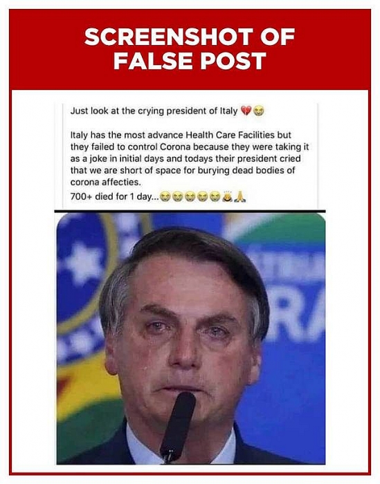 Tổng thống Italy khóc vì Covid-19 - Fake news không từ việc gì tong thong italy khoc vi covid 19 fake news khong tu viec gi