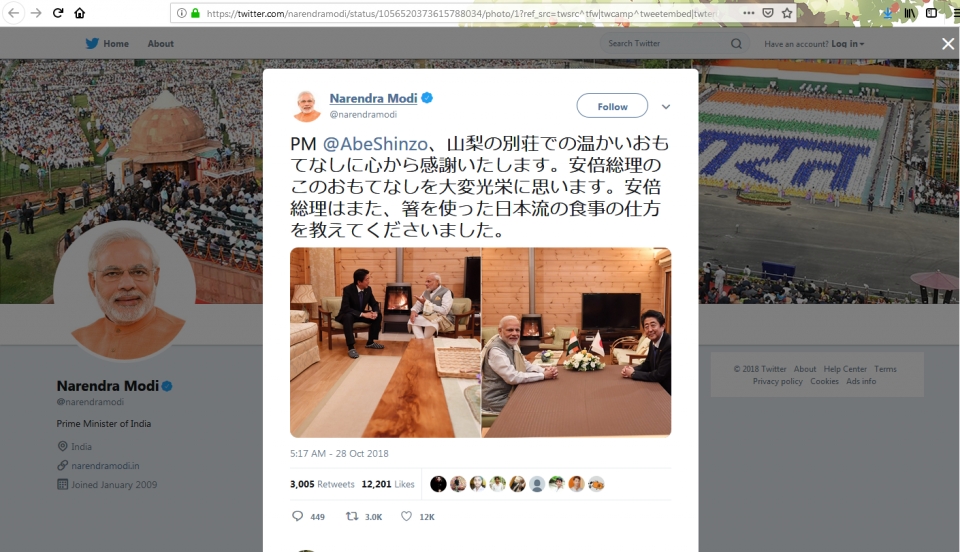 Thủ tướng Ấn Độ khoe được Thủ tướng Nhật Bản dạy cách dùng đũa thu tuong an do khoe duoc thu tuong nhat ban day cach dung dua