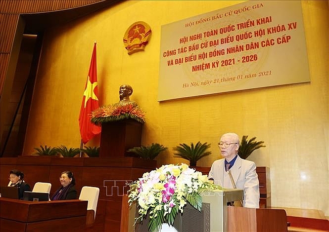 Tổng Bí thư, Chủ tịch nước Nguyễn Phú Trọng phát biểu chỉ đạo Hội nghị. (Nguồn: TTXVN)