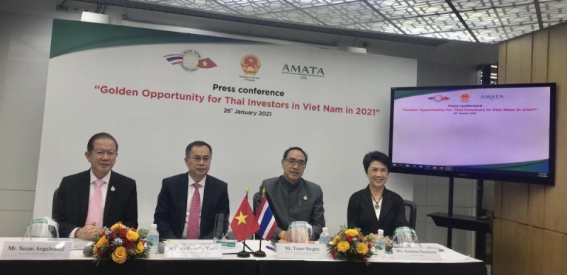 Đại sứ quán Việt Nam tại Thái Lan tổ chức Họp báo về cơ hội đầu tư tại Việt Nam. (Nguồn: ĐSQ VN tại Thái Lan)