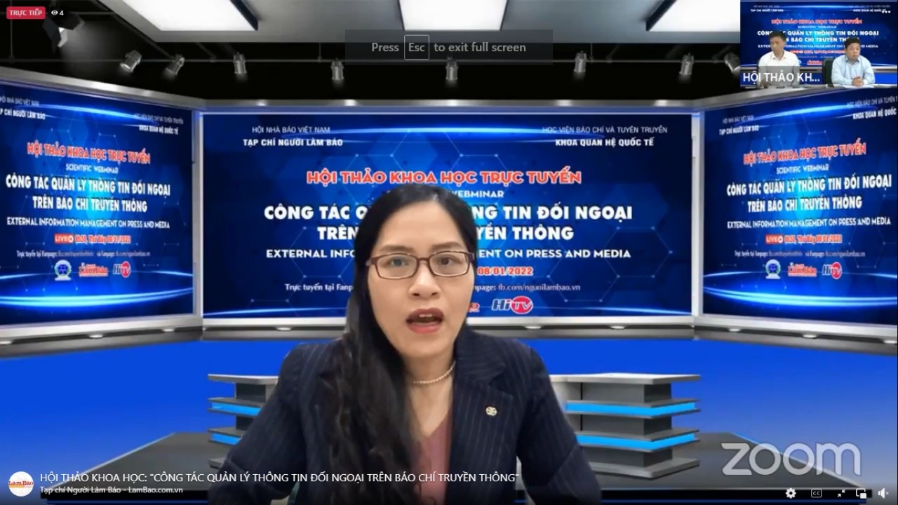 Tăng cường và phát huy mạnh mẽ vai trò thông tin đối ngoại trên báo chí truyền thông