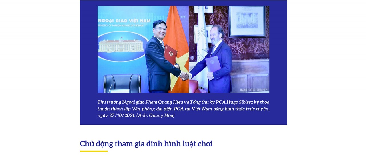 Khẳng định vị thế Việt Nam trên bản đồ pháp lý quốc tế