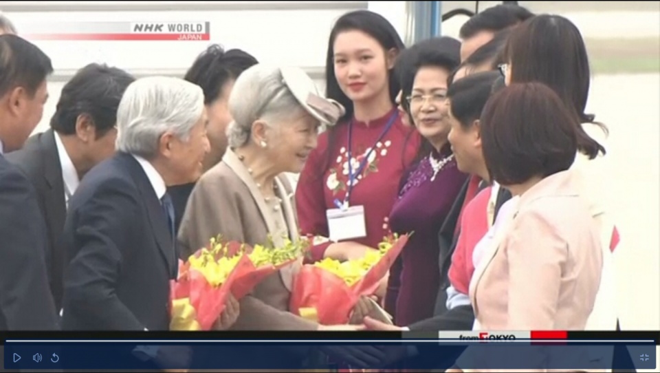 truyen thong nhat ban dua tin trang trong ve chuyen tham viet nam cua nha vua va hoang hau