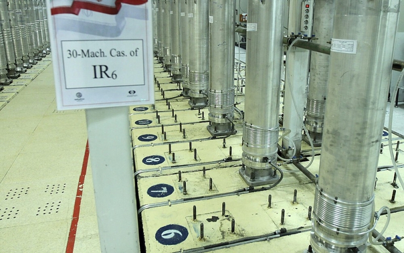 Bức ảnh do Tổ chức Năng lượng Nguyên tử Iran công bố vào ngày 5 tháng 11 năm 2019, cho thấy các máy ly tâm tại cơ sở làm giàu uranium Natanz ở miền trung Iran. (Nguồn: AP)
