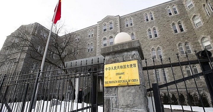 Đại sứ quán Trung Quốc tại Ottawa, Canada. (Nguồn: Global News)