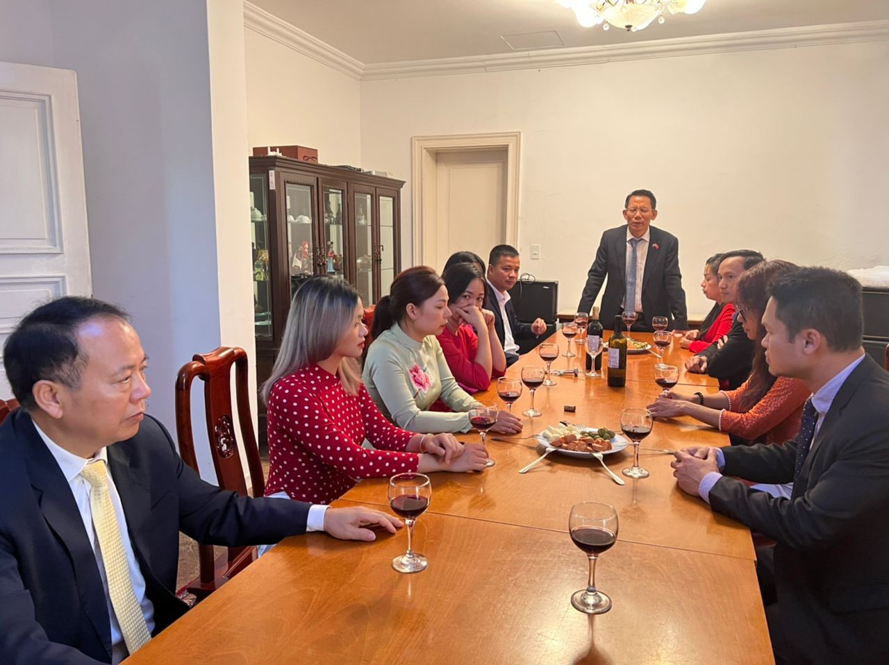 Đại sứ Lê Viết Duyên phát biểu tại lễ kỷ niệm.