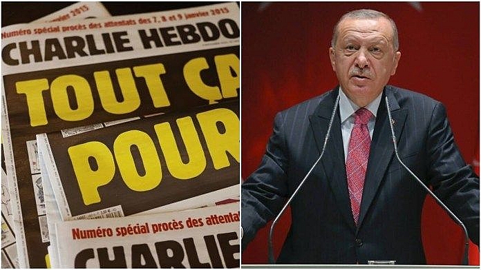 Thổ Nhĩ Kỳ lên án bức tranh biếm họa của báo Pháp về Tổng thống Erdogan