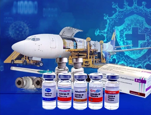 Tính đến hết tháng 9, Việt Nam đã tiếp nhận 59,7 triệu liều vaccine Covid-19 nhờ triển khai công tác ngoại giao vaccine quyết liệt, bài bản. (Nguồn: VTV)