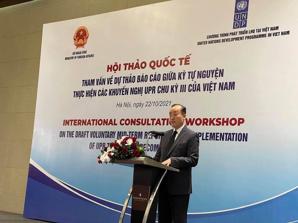 Hội thảo quốc tế tham vấn dự thảo Báo cáo giữa kỳ tự nguyện thực hiện UPR chu kỳ III