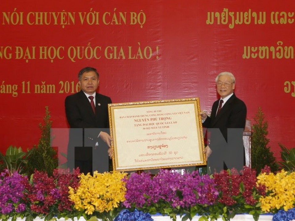 toan van phat bieu cua tong bi thu tai dai hoc quoc gia lao