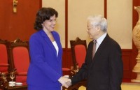 Tổng Bí thư tiếp Đại sứ Cuba chào xã giao bắt đầu nhiệm kỳ công tác