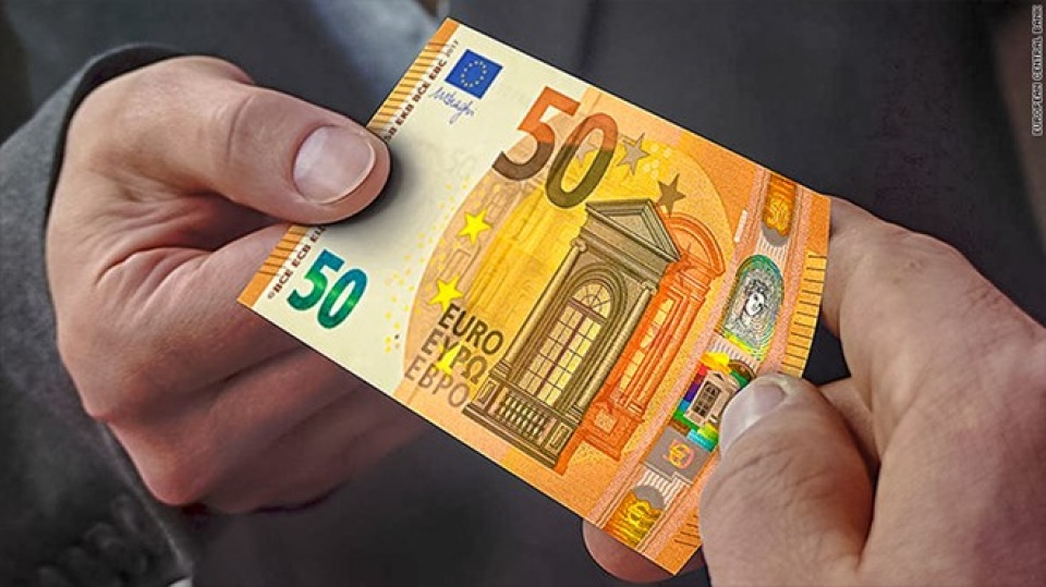 ECB lưu hành tờ tiền 50 Euro mới ecb luu hanh to tien 50 euro moi