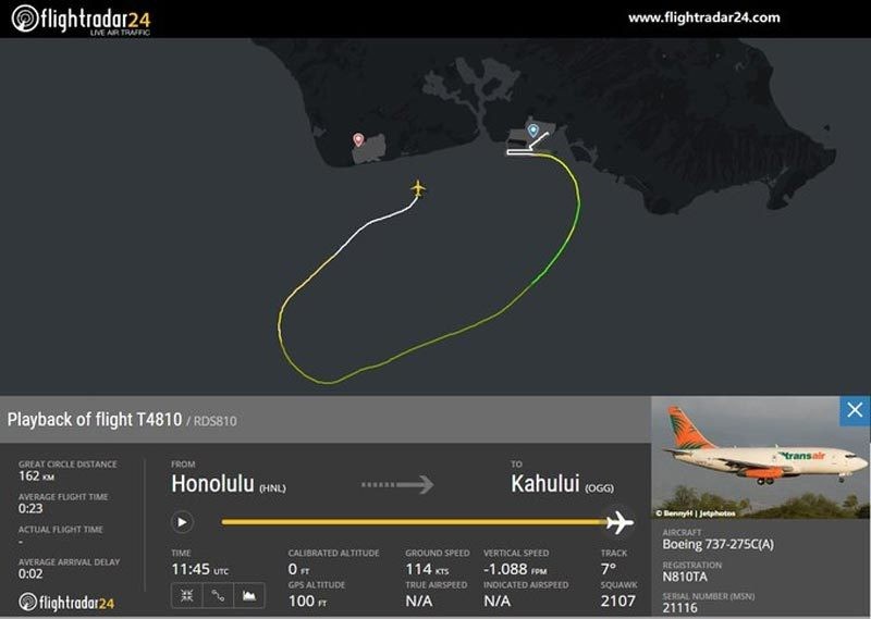 Máy bay Boeing 737 lao xuống biển Hawaii