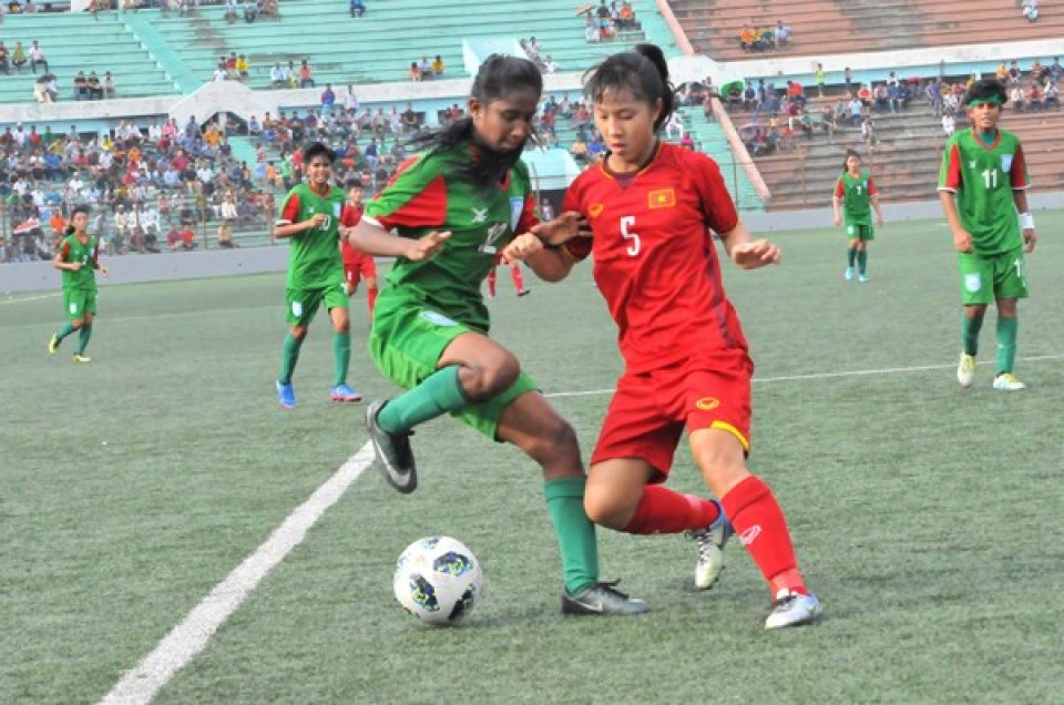 u16 nu viet nam gianh ve di tiep tai vong loai u16 nu chau a