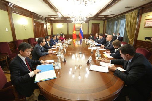 Bộ trưởng Ngoại giao Bùi Thanh Sơn hội kiến với Phó Thủ tướng Nga Dmitry Chernyshenko