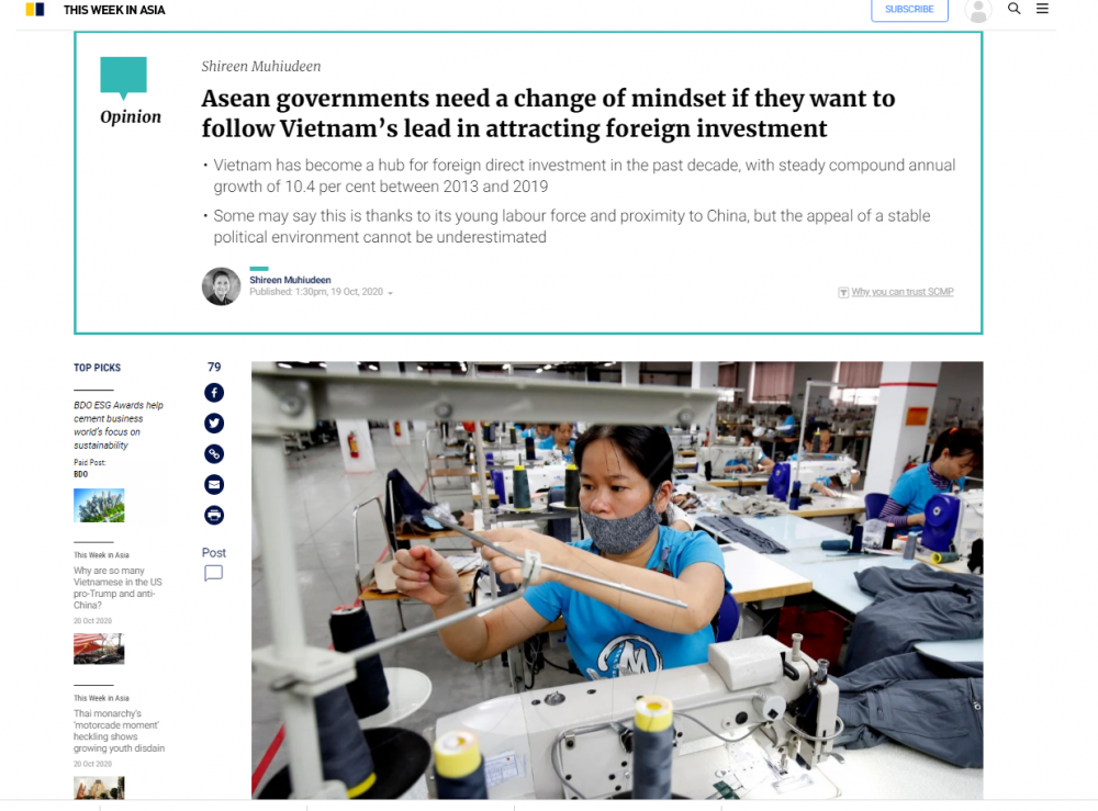 Báo châu Á giải mã câu chuyện thu hút FDI thành công của Việt Nam