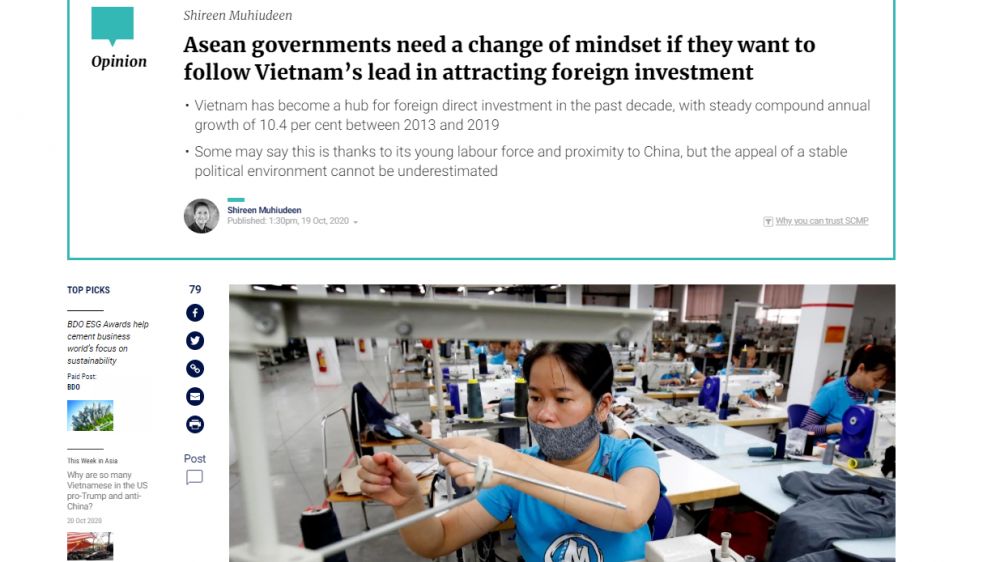 Báo châu Á giải mã câu chuyện thu hút FDI thành công của Việt Nam