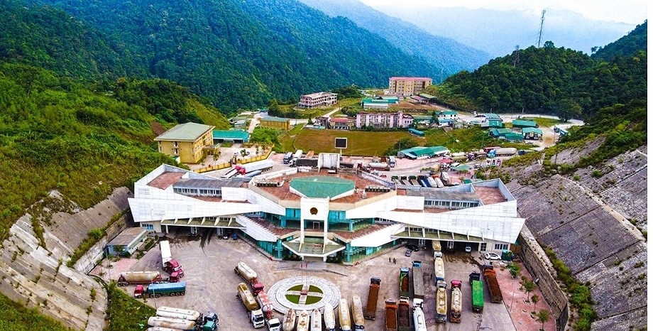 Toàn cảnh Cửa khẩu Quốc tế Cầu Treo, Hà Tĩnh. (Nguồn: Báo Hà Tĩnh)