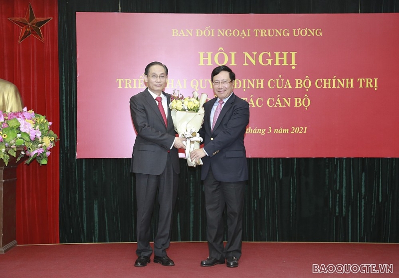 Hội nghị triển khai quyết định của Bộ Chính trị về nhân sự Trưởng Ban Đối ngoại Trung ương