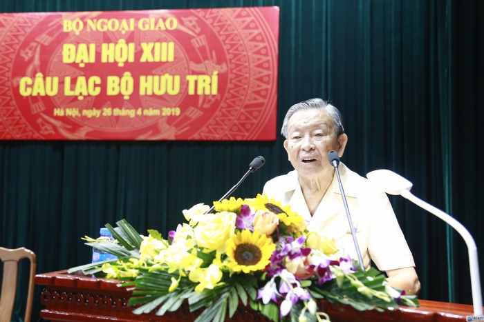 Đại hội lần thứ XIII CLB Hưu trí Bộ Ngoại giao dai hoi lan thu xiii cua clb huu tri bo ngoai giao