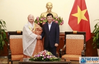 Thứ trưởng Nguyễn Quốc Cường tiếp đoàn đại biểu Phật giáo Hàn Quốc